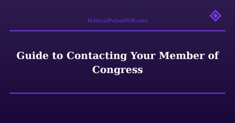 Guide to Contacting Your Member of Congress