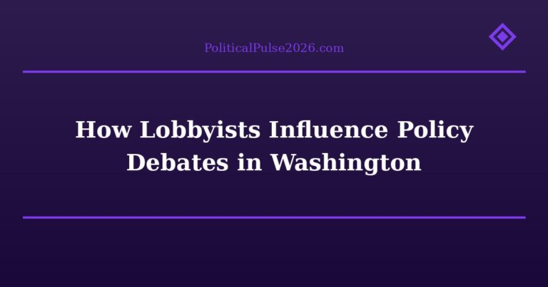 How Lobbyists Influence Policy Debates in Washington