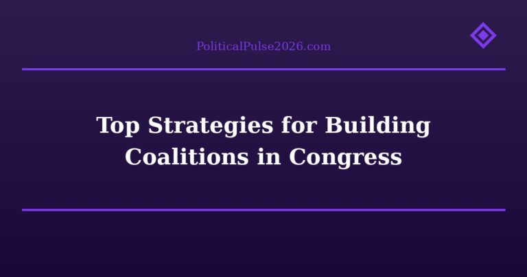 Top Strategies for Building Coalitions in Congress