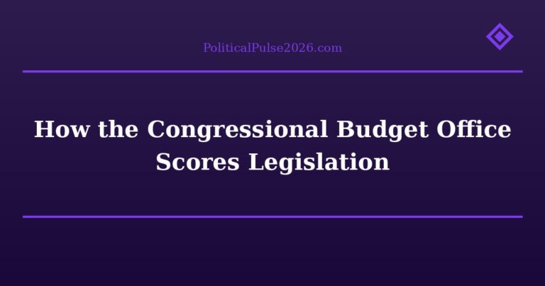 How the Congressional Budget Office Scores Legislation