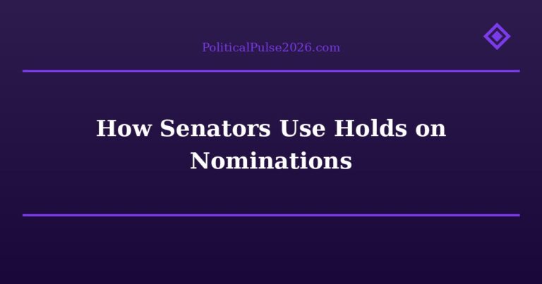 How Senators Use Holds on Nominations