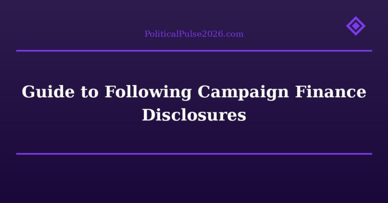 Guide to Following Campaign Finance Disclosures